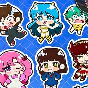 Feuille d&#39;autocollants Urusei Yatsura Lum (4 x 6 po.)