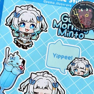 Vtuber Mint Fantome Sticker Sheet (4x6&quot;)