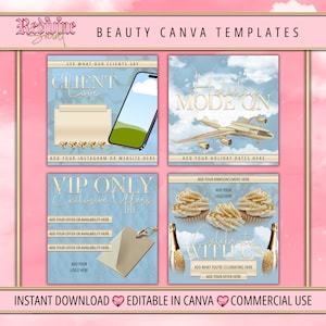 Beauty Post Template, Social Media Post, Beauty Salon Flyer, Canva Template, Instagram Template, Beautician, Lash Tech, Aesthetics, Salon