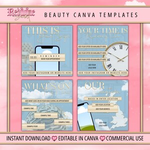 Beauty Post Template, Social Media Post, Beauty Salon Flyer, Canva Template, Instagram Template, Beautician, Lash Tech, Aesthetics, Salon
