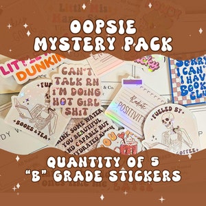 Oopsie Mystery Sticker Pack | Fünf (5) Discounted Sticker Pack | Überraschungs Sticker Pack