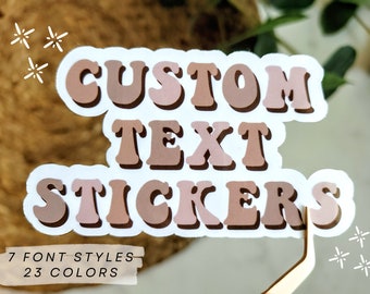 Custom Text Sticker | Waterproof | High Quality | Tear, Scratch, & Stain Resistant | Trendy Design | Great for Party Favors, Gifts, Labels