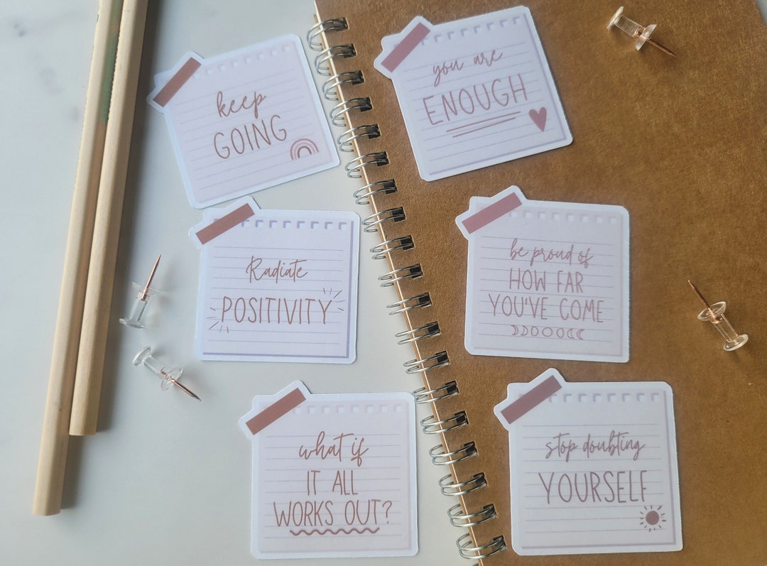 Self Love Sticky Notes Boho Design Positive Affirmations Etsy