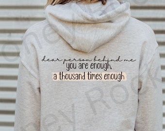 Dear person behind me sublimation transfer bundle, Sublimation png, mental health inspired png, Hoodie svg, heat transfer, sweatshirt design