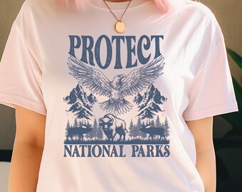 Protect National Parks Shirt, Wildlife Graphic Tee, Nature Lover Gift