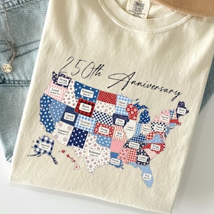 250th Anniversary Shirt USA Map Christian Scripture tee gift