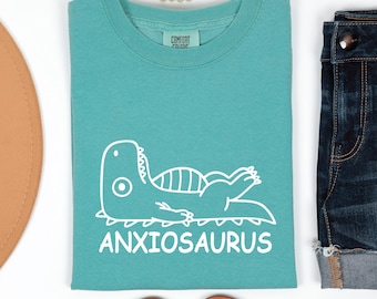 Anxiosaurus Shirt; Anxiety, Dinosaur Tee