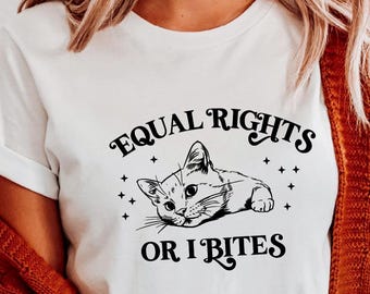 Feminist Cat Shirt, Womens Empowerment