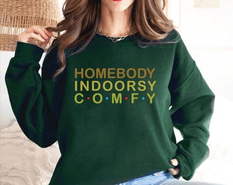 Homebody Antisocial Club Sweatshirt, Cozy Introvert Gift