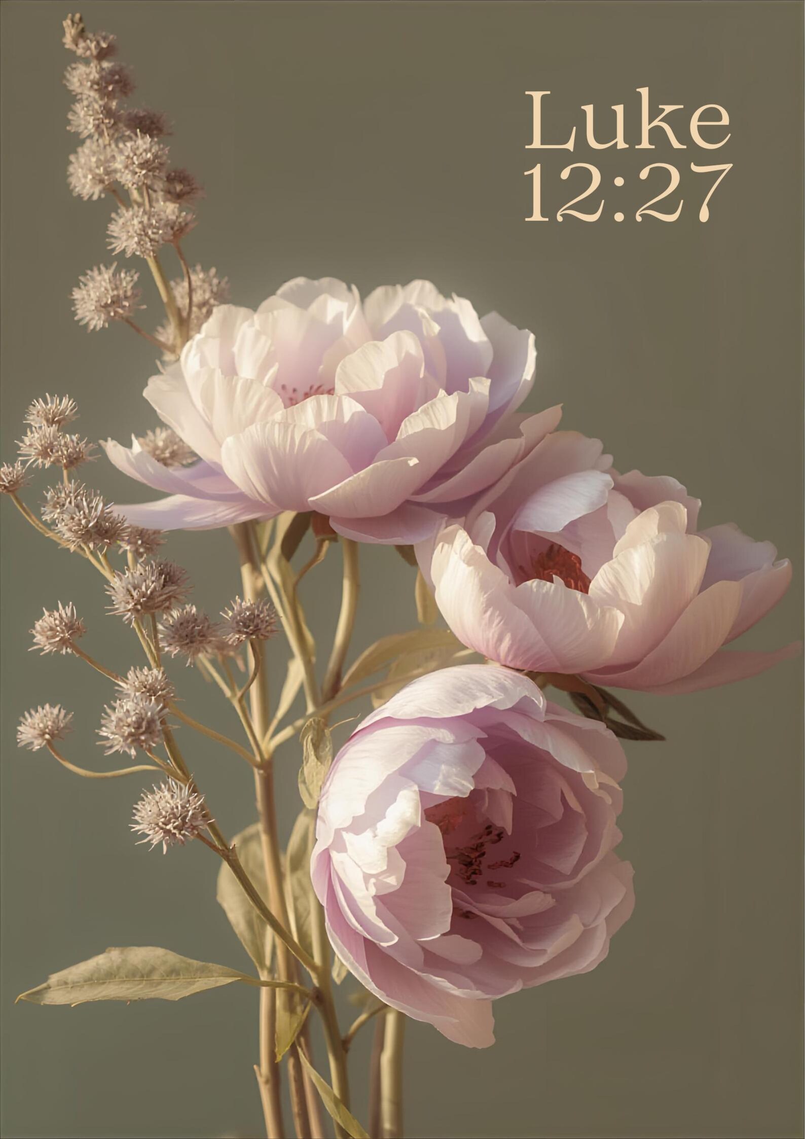 Bible Verse Christian Poster Wall Art Scripture Print Flower Clothed in ...