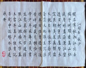 Hand-written Chinese Calligraphy Practice work- Poems of Mao Zedong
