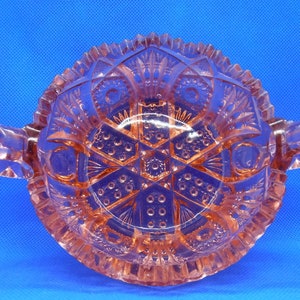 Imperial Glass Nucut Line 526 Round Handled Jam/Jelly Dish (VAR)