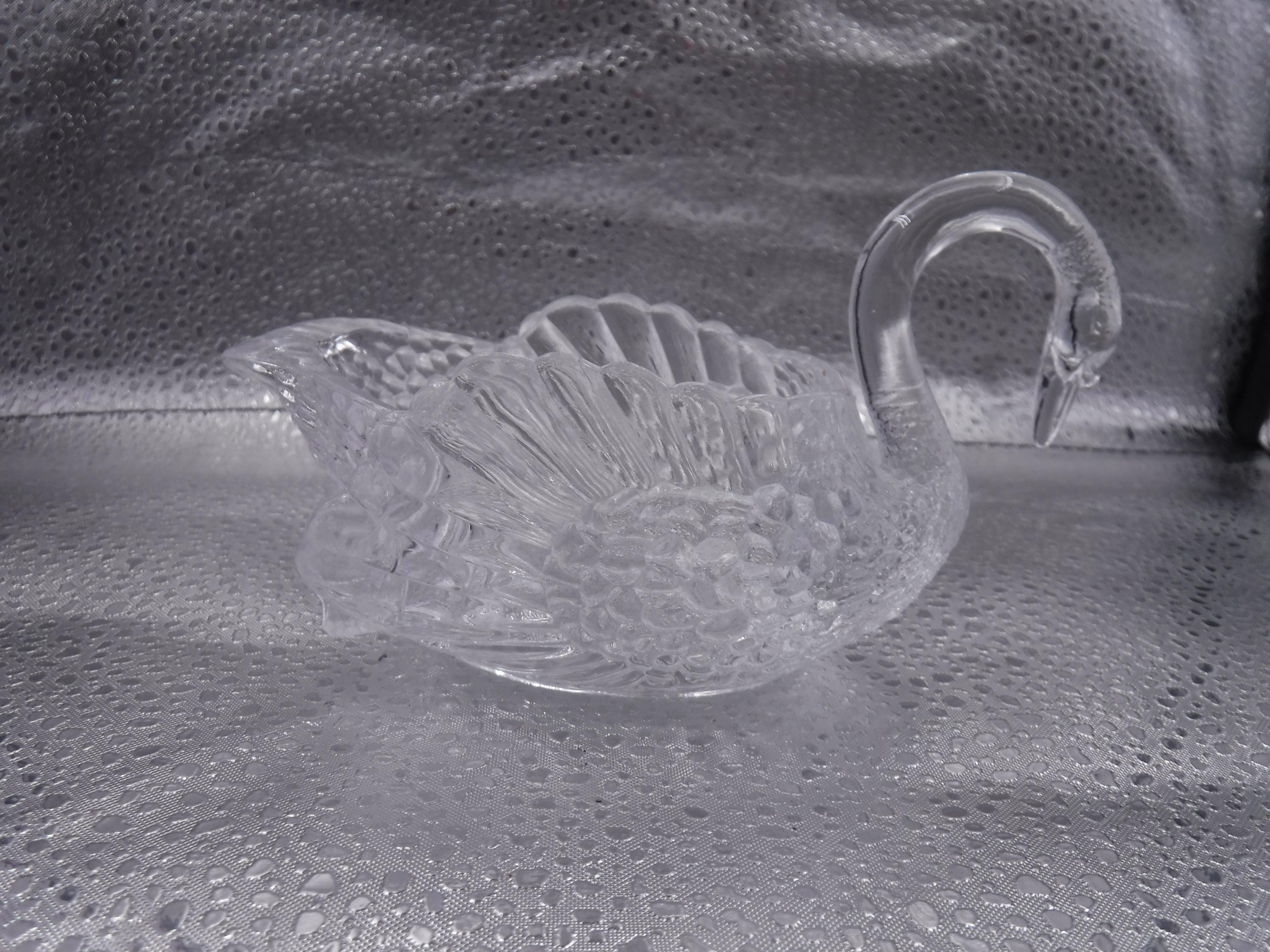 Uranium Glass Swan - Etsy