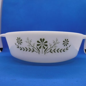 McKee Glass Primrose Dream 2 Quart Round Covered Casserole Milk Glass NO LID