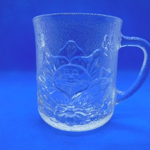 Collectible OAA Cabbage Patch Kids Clear Glass Mug Circa 1984