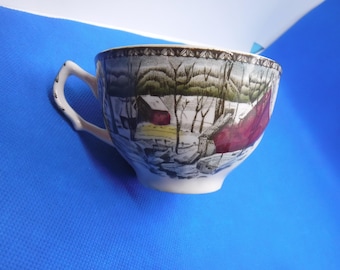 Johnson Brothers The Friendly Village Transferware-tekopp, tillverkad i England