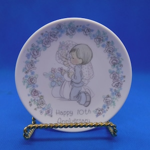 Precious Moments 10th Anniversary 1989 Collectible Mini Plate