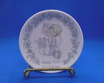 Precious Moments 10th Anniversary 1989 Collectible Mini Plate