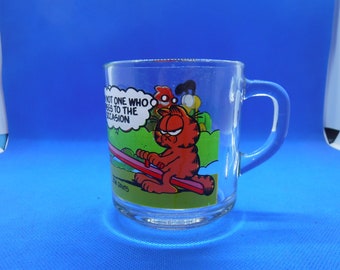 Anchor Hocking McDonalds Garfield 1980 Seesaw Comic Mug