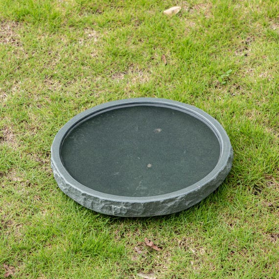 Green Granite Bird Bath, Stone Bird Bath, Large Bird Bath Bowl, Handmade Craftsmanship, Outdoor Garden Bird Bath , Gifts For Bird Lovers