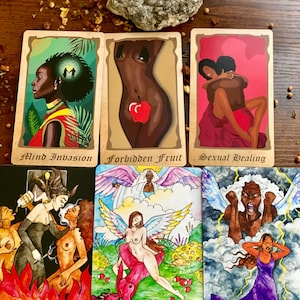 PREORDINA il set di mazzi di tarocchi, il set di carte dei tarocchi in offerta, le carte dei tarocchi afroamericani, le carte dei tarocchi delle donne nere, la collezione dei tarocchi