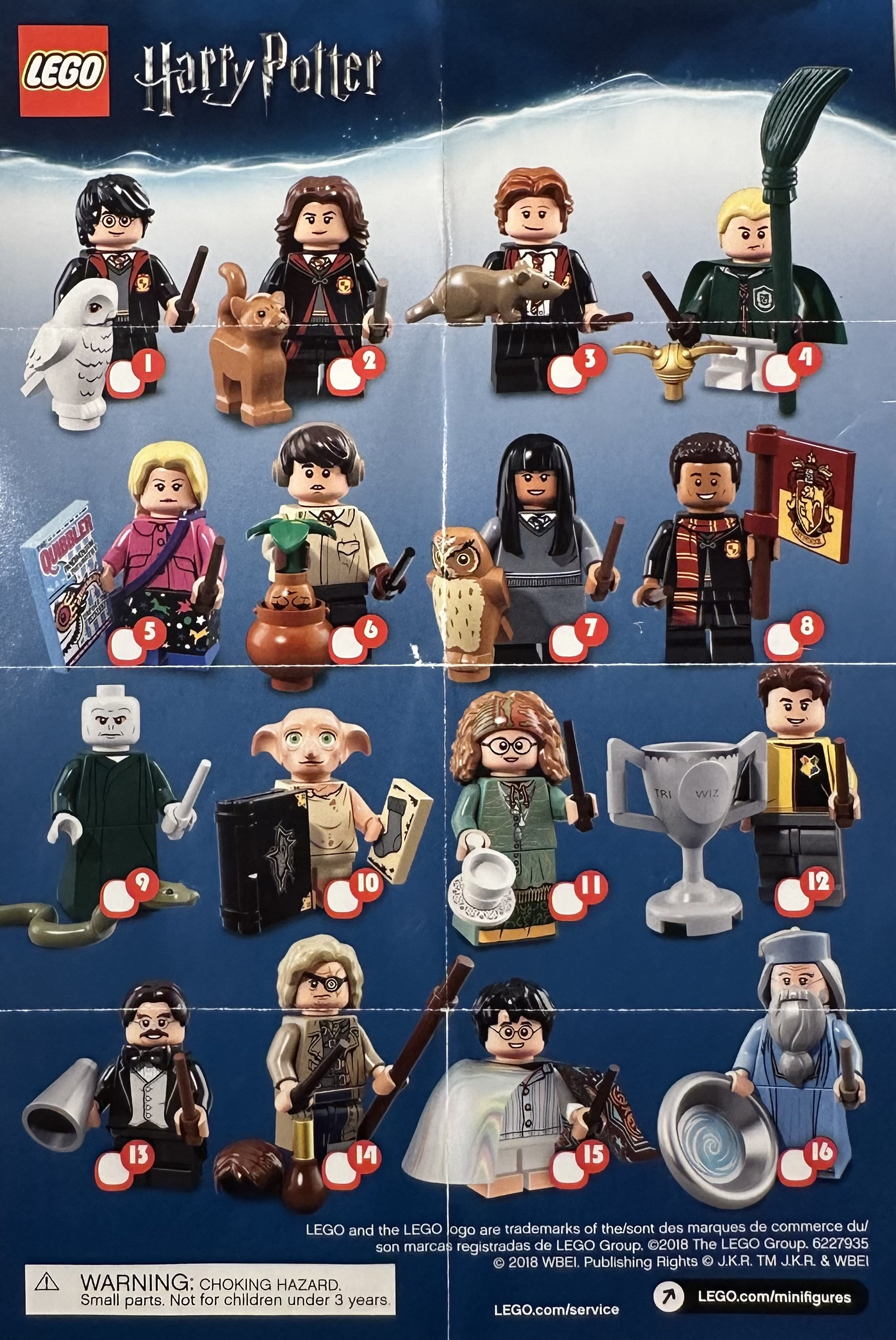 Harry potter lego minifigures list cheap