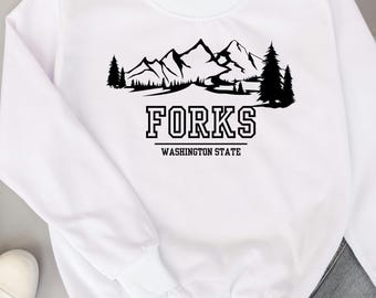 Forks - SVG y PNG inspirados en la película Crepúsculo - Archivo digital de citas de romance vampírico para Cricut, silueta, camisetas, tazas y manualidades de bricolaje