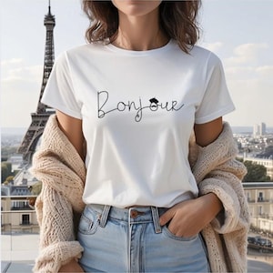 Bonjour SVG File – French Inspired Design for Cricut & Silhouette, Digital Download for DIY Crafts, Home Décor, and Gifts