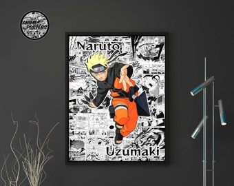 Personnalisé avec le prénom de l'enfant PRESENT Lampe de chevet Naruto Uzumaki création artisanale 