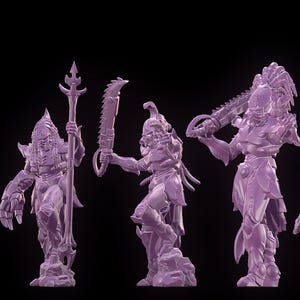 Elda Scorpio Space Elves Clan 3D Printed Miniatures for Tabletop Wargames by Ghamak