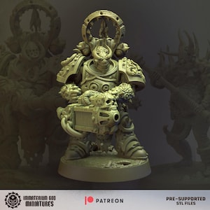Decay Soldiers-set (Annihilators, 6 miniatyrer) – Grimdark Chaos | 3D-printad resin | Immaterium Gud bild 9