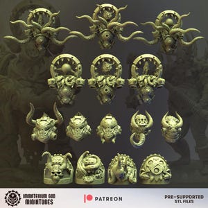 Decay Soldiers-set (Annihilators, 6 miniatyrer) – Grimdark Chaos | 3D-printad resin | Immaterium Gud bild 6