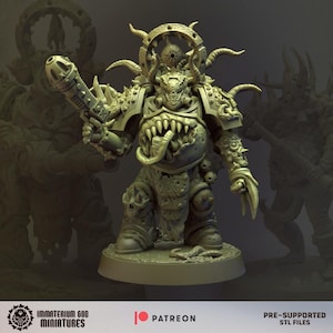 Decay Soldiers-set (Annihilators, 6 miniatyrer) – Grimdark Chaos | 3D-printad resin | Immaterium Gud bild 8