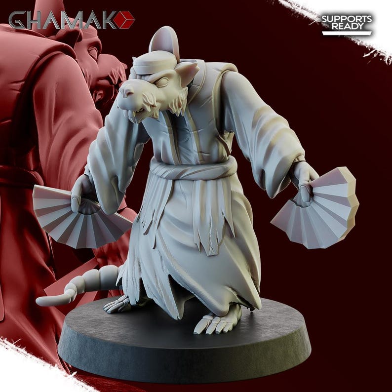 Ashigaru Rats Infantry Set (10 Miniatures) 28mm 32mm Shinobi Nezumi ...