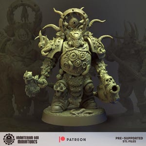 Decay Soldiers-set (Annihilators, 6 miniatyrer) – Grimdark Chaos | 3D-printad resin | Immaterium Gud bild 3