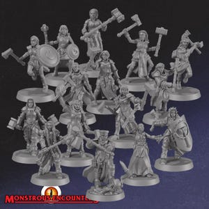 Sisters of Sigma Warband Bundle Set 16 miniatures with modular arms by Monstrous Encounters