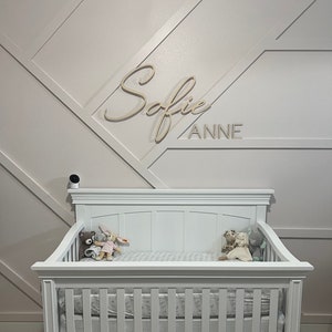 Nursery Name Sign for Baby Room Decor Wood Letters Personalized Nursery Art Name Sign