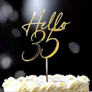Hello 50 Cake Topper, 50th Birthday Decoration, Fiftieth Birthday Party Decor, 50th Cake Topper image 19