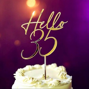 Hello 50 Cake Topper, 50th Birthday Decoration, Fiftieth Birthday Party Decor, 50th Cake Topper image 18