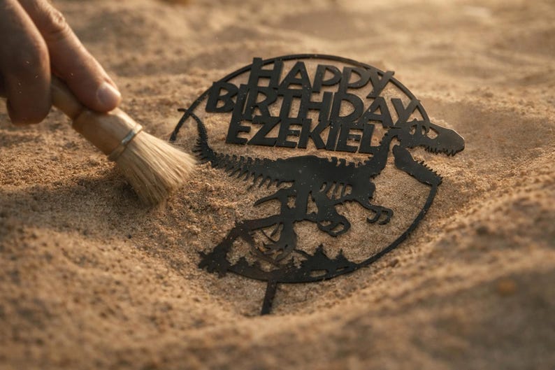 Personalized Dinosaur Cake Topper Custom T Rex Birthday Cake Topper — free download