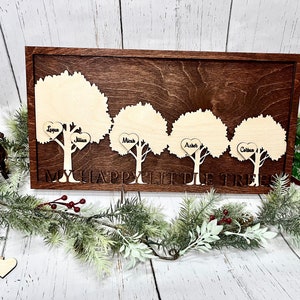 Personalized Wooden Family Tree Wall Art, Custom Design Family Tree ...