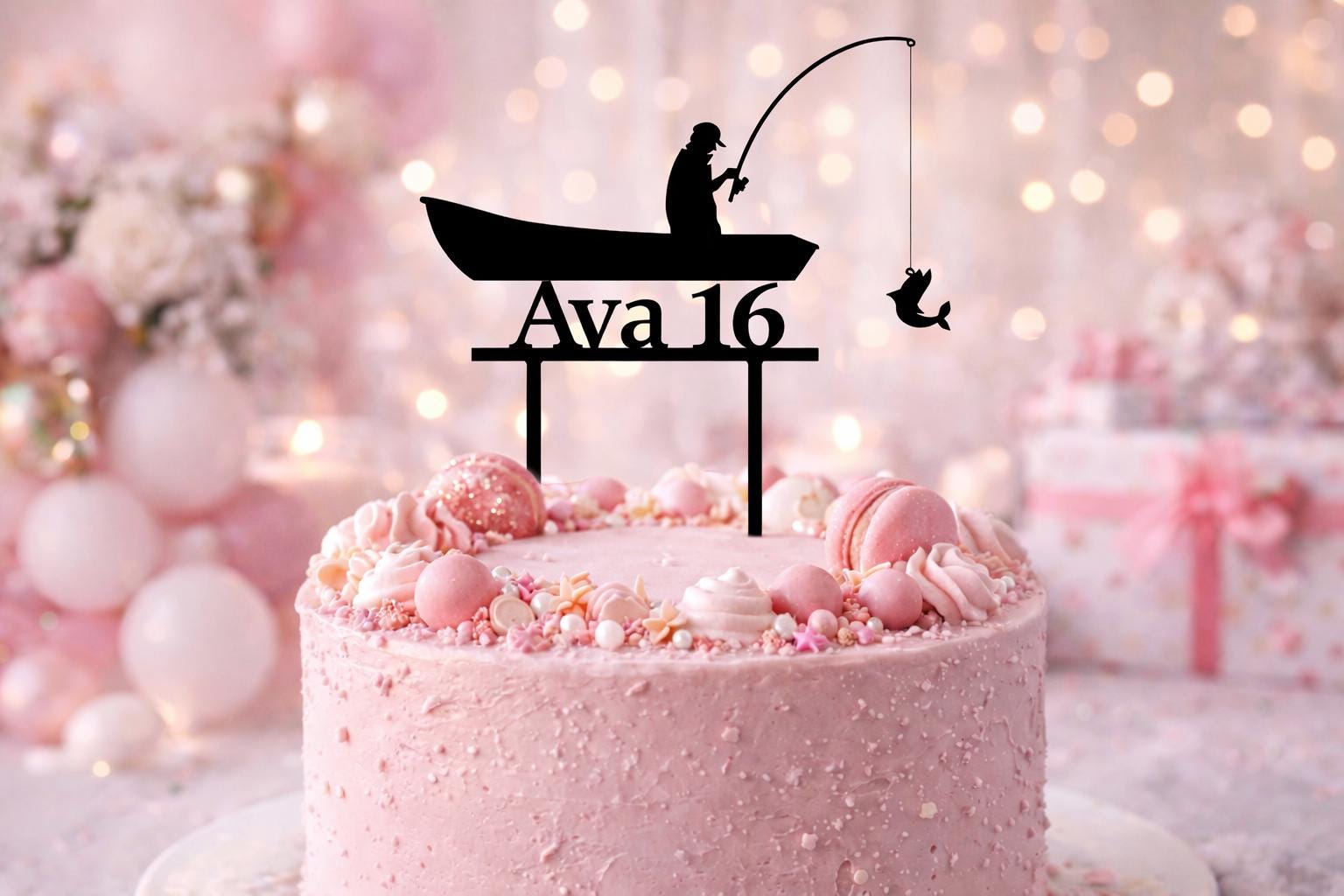32 Topper Per Torta A Forma Di Pesce - Decorazioni Per Cupcake A Tema Pesca E Oceano - Ideali Per Feste Di Compleanno, Baby Shower E Festa Del Papà