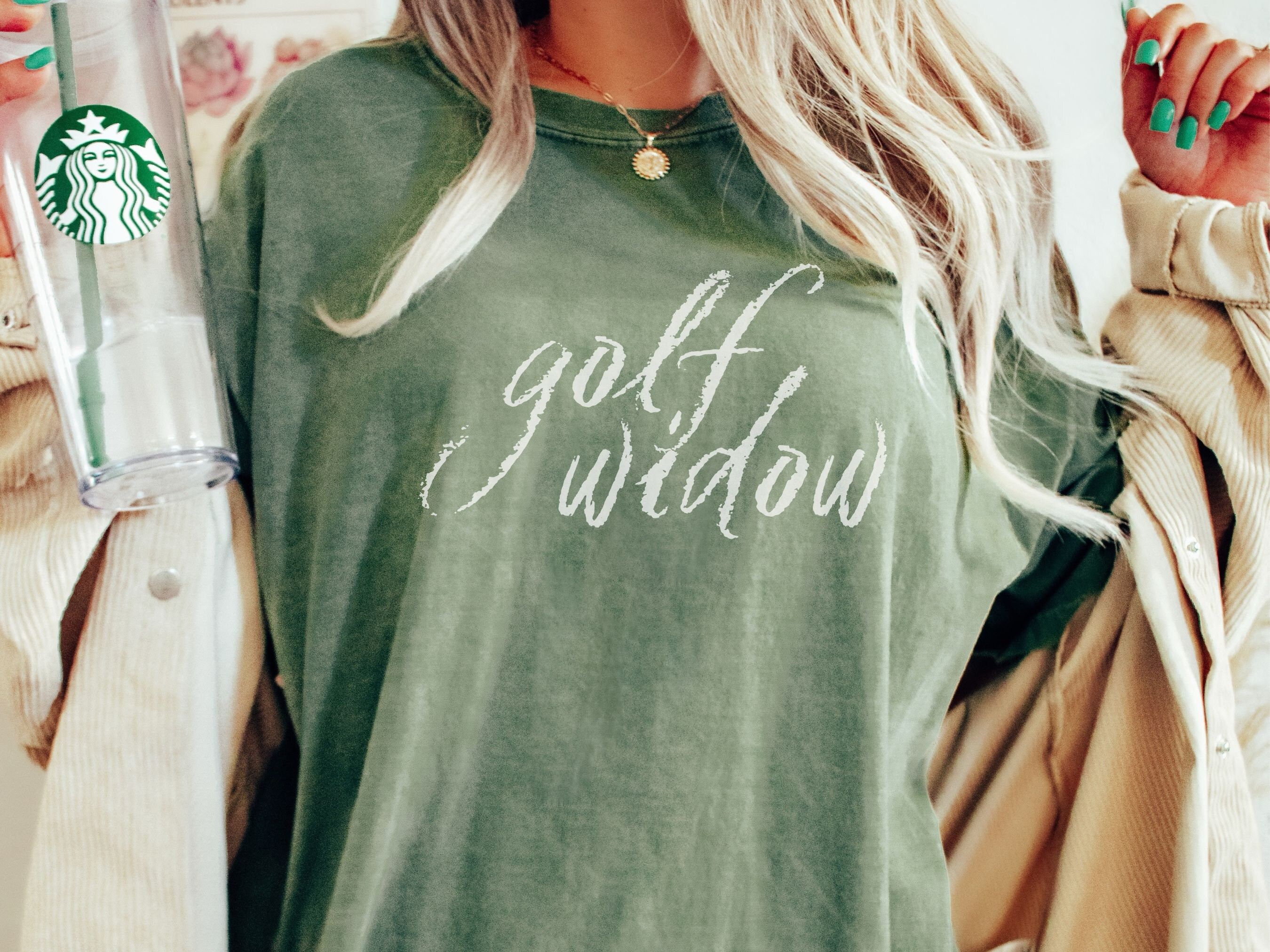 Golf Widow Comfort Color Tshirt Golf Wedding Gift Etsy