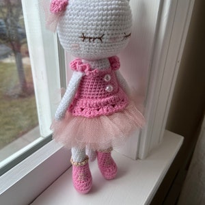 crochet kitten with tutu, cat amigurumi, perfect gift