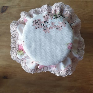 jar cover for sourdough starter, Reusable washable mason jar cover, kitchen storage covers. perfect gift  with lace trim