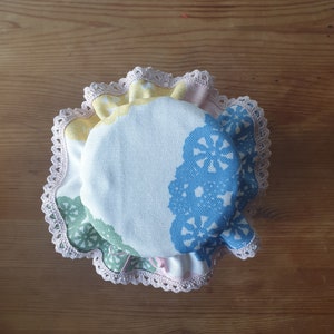 jar cover for sourdough starter, Reusable washable mason jar cover, kitchen storage covers. perfect gift  with lace trim