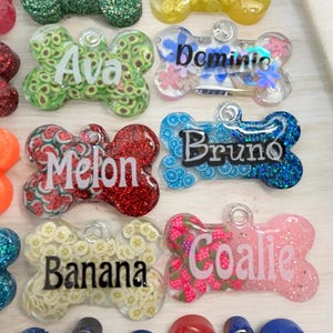 dog tags/pet tag/pet id/cat tag/id tag for pets/custom dog tag/resin pet tags/customizable resin pet tags/name plate for pets/resin id tags