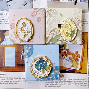 TN Accessories Vintage Flower Theme Metal & Baking Paint Clip, Set For Her Junk Journal-P07