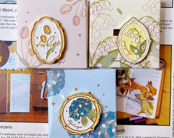 TN Accessories Vintage Flower Theme Metal & Baking Paint Clip, Set For Her Junk Journal-P07