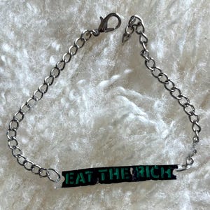 Eat the rich bracelet
